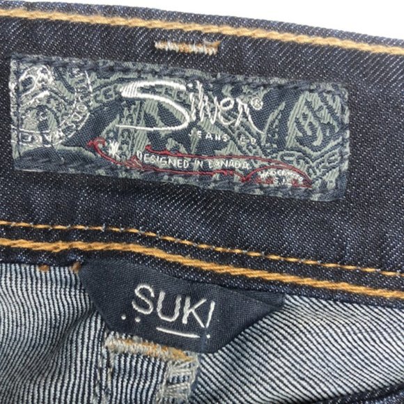 LIKE NEW VINTAGE SILVER SUKI FLARE BOOT JEANS 30x32 ⭐️ - Picture 3 of 16